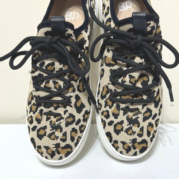 BP Women’s Knit Animal Print Lace-Up Platform Sneakers Size 8.5 M - Picture 6 of 11